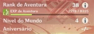 Conta Genshin impact com xiao, zhongli, itto e mona AR38