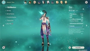Conta Genshin impact com xiao, zhongli, itto e mona AR38