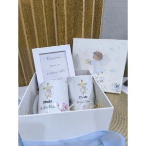 Kit Caixa e Canecas Personalizadas para Batizado - Artesanato e Personalizados