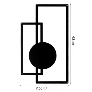 Kit 2 Quadros Geométricos Minimalistas em MDF 43 x 25 cm - Artesanato e Personalizados