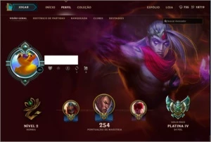 League of legends conta Platina LOL