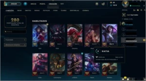 CONTA LOL - LEVEL 190, 110 SKINS RARAS, R$1500 GASTO, OURO2. - League of Legends
