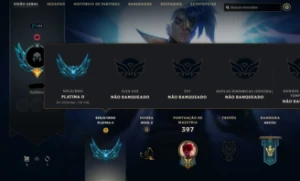 141 Skins / Platina 2 / 56 Emotes / 186 Icones - League of Legends LOL