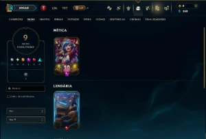 Unranked com 80 Champs e 9 Skins - League of Legends LOL