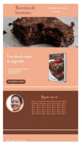 Template página de vendas brownie editével no Canva