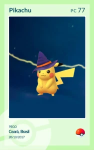 Pikachu chapeu de bruxa - Pokemon Go