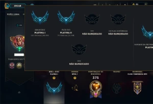 Platina 1 com 115 Champs e 63 Skins ( MAIN SUP )