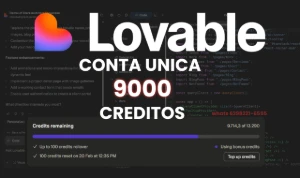 Conta Lovable com 9000 Créditos - Conta Unica - Assinaturas e Premium