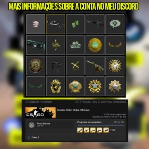 CONTA STEAM NIVEL 43 COM JOGOS E MEDALHAS NO CS GO