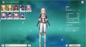 Conta Genshin Rank 16 Jean+Diona+Xingqiu - Genshin Impact