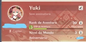 Conta AR30 - Abandonada - Genshin Impact
