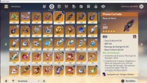 RaidenShogun+bis,Ganyu+bis,childe,Zhongli,cyno - Genshin Impact