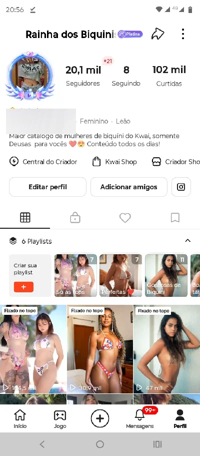Conta Kwai 20k seguidores monetizando - Redes Sociais