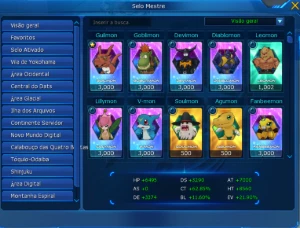 Conta LADMO Endgame com OMM - Digimon Masters Online