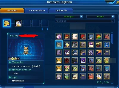 Conta LADMO Endgame com OMM - Digimon Masters Online