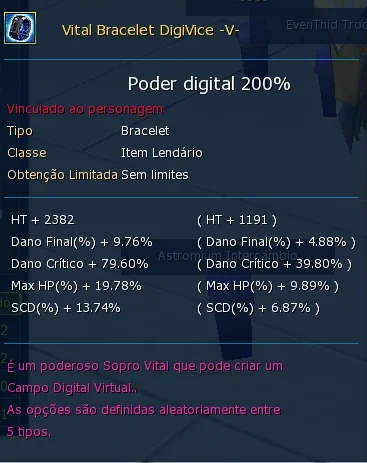 Conta LADMO Endgame com OMM - Digimon Masters Online