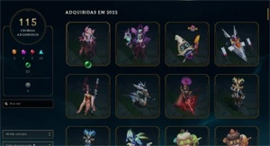 Conta 2017 Diamante 3 300 skins e muito mais - League of Leg - League of Legends LOL