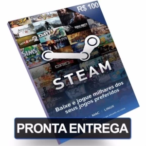Cartão R$100 Reais Steam Br Card Pré-pago