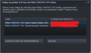Conta FFXIV Online com expansão - Steam