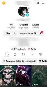 Conta tiktok 104k de seguidores reais(leia a descrição)