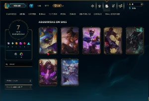 Diamante 3 com 45 Champs e 7 Skins - League of Legends LOL