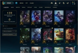Conta ouro 4 com 3 skins e 42 champs - League of Legends LOL