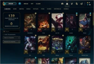 Conta ouro 4 com 3 skins e 42 champs - League of Legends LOL
