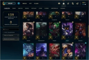 Conta ouro 4 com 3 skins e 42 champs - League of Legends LOL