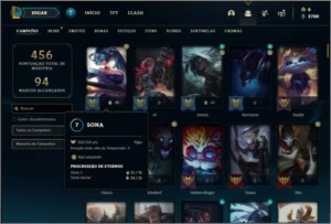 Conta prata 4 com 135 champs, 395 skins ( 6 Prestigios ) - League of Legends LOL