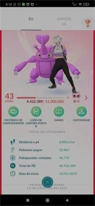 Continha lv 43 com Go fest jogada - Pokémon