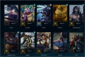 CONTA PLAT 1 75 PdL - 47% WR - 41 Campeões - League of Legends LOL