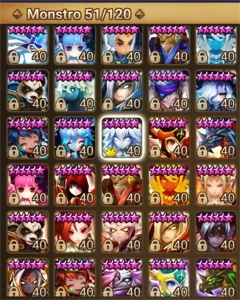 Conta global com 52 NAT5, excelente runas e todos conteudos. - Summoners War