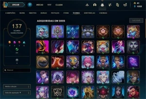 Conta Bronze I, Honra 4, nvl 238, 295 skins, 56% winrate, 5 - League of Legends LOL
