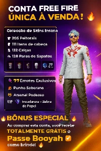 Conta free fire raríssima mais de 200 peitorais conta antiga