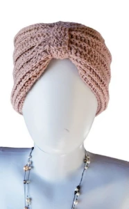 Touca Turbante de Crochê - Artesanato e Personalizados