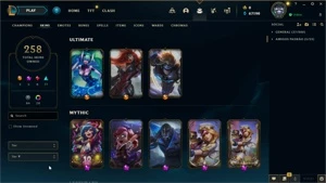 Conta main diamante 1, 258 skins, unico dono, criada em 2013 - League of Legends LOL