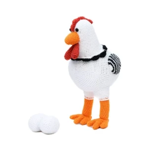 Galinha com Ovos Decorativos em Amigurumi - Artesanato e Personalizados