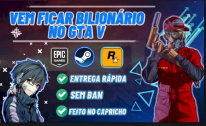 +CONFIAVEL GTA 5 ONLINE +1 BILHÃO DE DINHEIRO + UNLOCK/NIVEL