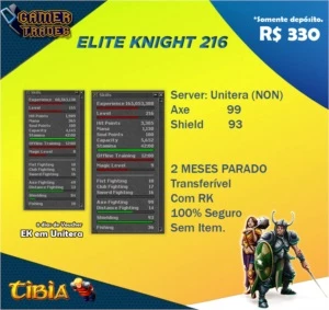 EK 216 - Unitera - RK UNICA - SEM SET - R$ 330,00 - Tibia