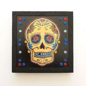 Quadro Caveira Mexicana #7 - Artesanato e Personalizados