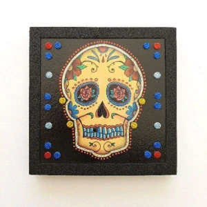 Quadro Caveira Mexicana #7 - Artesanato e Personalizados