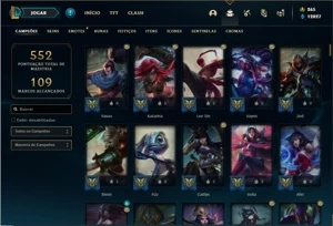 Conta platina 4 com TODOS os champs e 149 Skins - League of Legends LOL