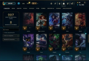 Prata 4 com 65 Champs e 32 Skins - League of Legends LOL