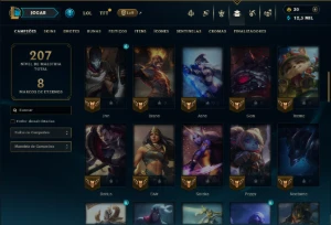 Prata 4 com 65 Champs e 32 Skins - League of Legends LOL