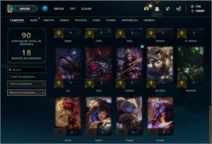 Conta ouro 1 com 10 skins e 34 champs + 710 RP ( MAIN ADC ) - League of Legends LOL