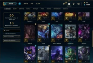 Conta ouro 1 com 10 skins e 34 champs + 710 RP ( MAIN ADC ) - League of Legends LOL