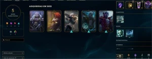CONTA SMURF PLATINA 1 SEM EMAIL CONFIRMADO - League of Legends LOL