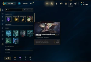 Conta Unranked com 20 Champs e 6 Fragmentos de Skins - League of Legends LOL