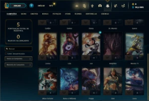 Conta Unranked com 20 Champs e 6 Fragmentos de Skins - League of Legends LOL
