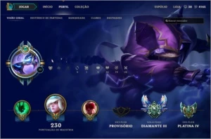 Conta LoL Diamante 3 COM BORDA MESTRE - League of Legends